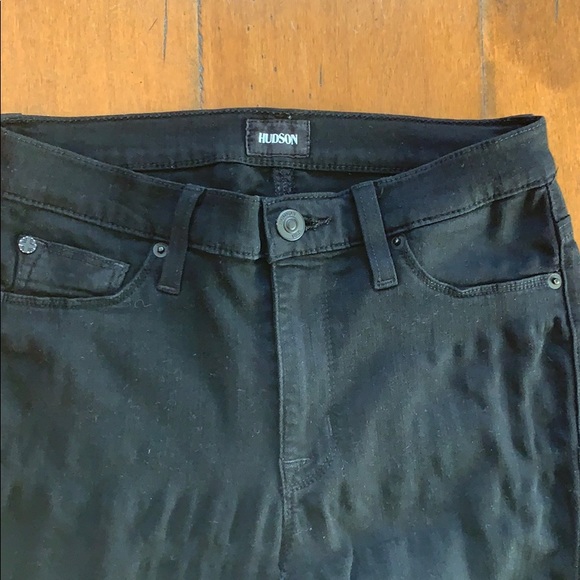 Hudson Black Distressed Skinny Jeans - Picture 3 of 3